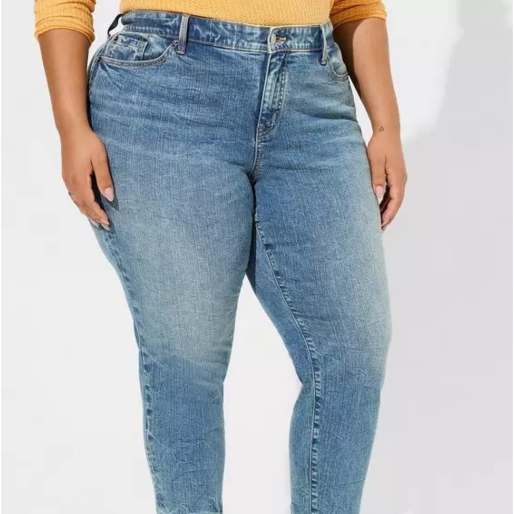 Torrid Perfect Skinny Ankle Vintage Stretch Mid-Rise Jeans – Size 16S #2 - Picture 2 of 6